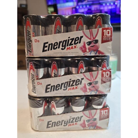 Amazon.com: Energizer D Batteries, D Cell Battery Premium  3x Energizer MAX D Batteries (8 Pack), D Cell Alkaline Batteries 24 Total